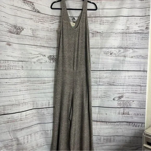 Saturday Sunday By Anthropologie jumpsuit Womens Large Cloud Fleece Romper - Picture 3 of 12